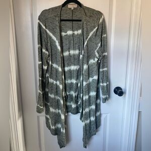 Stylish Green Tie-Dye Cardigan